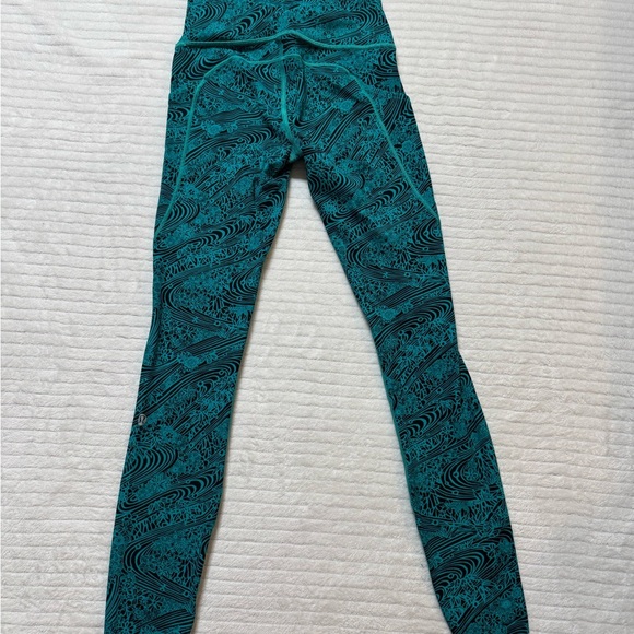 lululemon athletica Pants - lululemon athletica Teal Patterned Leggings